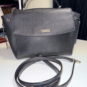 Kate Spade New York Black Saffiano Leather Crossbody Satchel Top Handle
